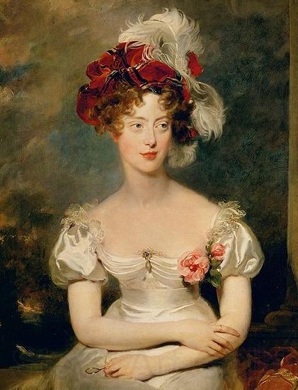 Sir Thomas Lawrence Portrait of Princess Caroline Ferdinande of Bourbon France oil painting art